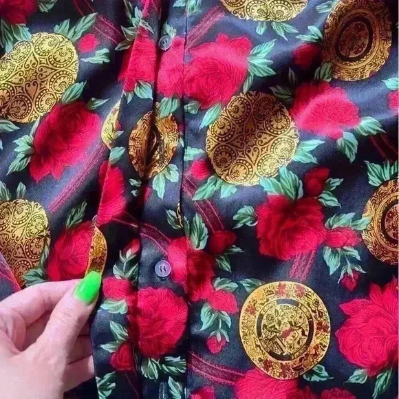 Vintage 80’s Notations Silky Secretary Blouse 8 - Picture 5 of 10